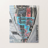 Douane Toronto Bus Street Car Light Rail Cityscape Legpuzzel (Verticaal)