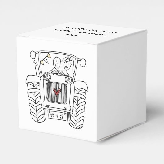 Douane Tractor Country Weddenschap met als positie Bedankdoosjes (Voorkant Zijde)