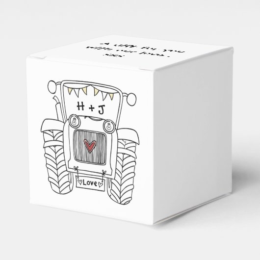 Douane Tractor Country Weddenschap met als positie Bedankdoosjes (Voorkant Zijde)