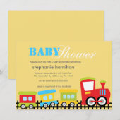 Douane-transporttrein babyjongen douche kaart (Voorkant / Achterkant)