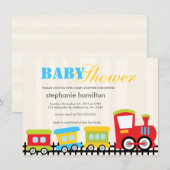 Douane-transporttrein babyjongen douche kaart (Voorkant / Achterkant)