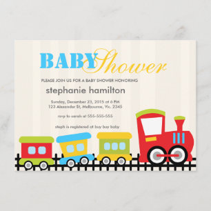 Douane-transporttrein babyjongen douche kaart
