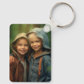 Douane Twee Afbeelding Dubbelzijdig Aluminium Sleutelhanger (Achterkant)