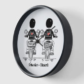 Douane Twee Grooms Biker Motorfiets Bruiloft (Hoek)
