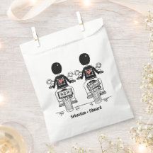 Douane Twee Grooms Biker Motorfiets Bruiloft