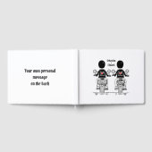 Douane Twee Grooms Biker Motorfiets Bruiloft Gastenboek (Volledig)