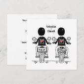 Douane Twee Grooms Biker Motorfiets Bruiloft Kaart (Voorkant / Achterkant)