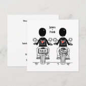 Douane Twee Grooms Biker Motorfiets Bruiloft Kaart (Voorkant / Achterkant)