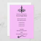 Douane-uitnodigingen voor luchters kaart (Voorkant / Achterkant)