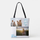 Douane Uw Eigen Foto Dubbelzijdige Canvas tas (Achterkant)