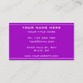 Douane Uw Eigen Ontwerp Paarse Visitekaartje (Achterkant)