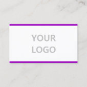 Douane Uw Eigen Ontwerp Paarse Visitekaartje (Voorkant)