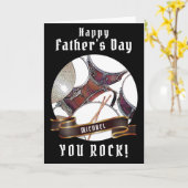 Douane vaderdag Drummer Musiciaanse Kaart Drumming (Gele Bloem)