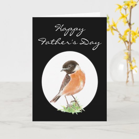 Douane Vaderdag Stonechat, de Vogel van de Kaart (Gele Bloem)