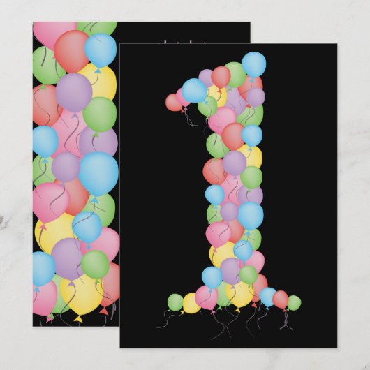 Douane van de Ballons van de Partij van de Kaart (Voorkant / Achterkant)