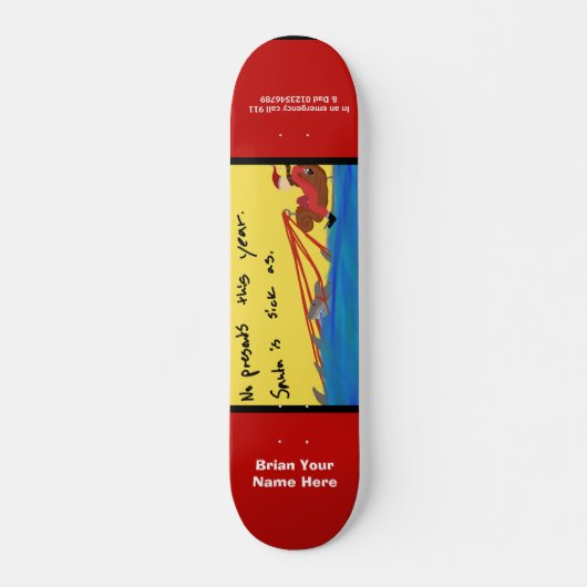 Douane van de Kunst Derp van de Kerstman van Persoonlijk Skateboard (Voorkant)