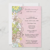 Douane van de Partij van de Verjaardag van meisjes Kaart (Achterkant)