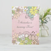 Douane van de Partij van de Verjaardag van meisjes Kaart (Staand voorkant)