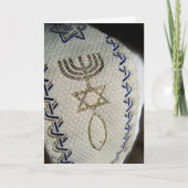 Douane van het Wenskaart Tallit van Shalom van Kaart (Voorkant)