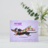 Douane van Kerstmis van de Sjaal van de Winter van Feestdagenkaart (Staand voorkant)