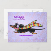 Douane van Kerstmis van de Sjaal van de Winter van Feestdagenkaart (Voorkant / Achterkant)