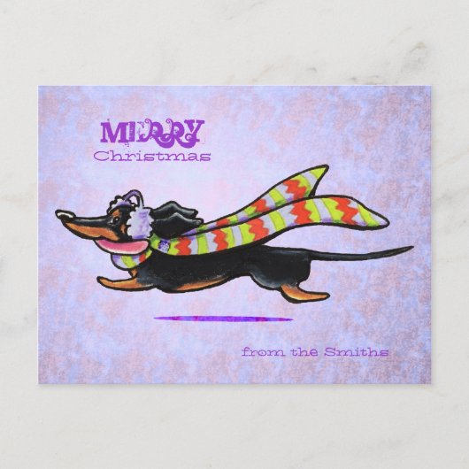 Douane van Kerstmis van de Sjaal van de Winter van Feestdagenkaart (Voorkant)