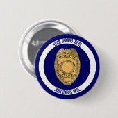 Douane van politie-rechercheur Badge Ronde Button 5,7 Cm (Voorkant /achterkant)