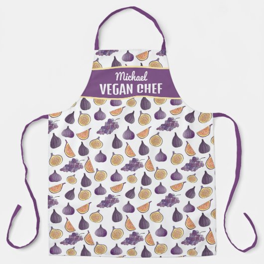 Douane Vegan Kitchen, figuren en druiven Schort (Voorkant)