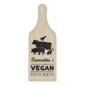 Douane Vegan Kitchen, landbouwhuisdieren Snijplank (Voorkant)