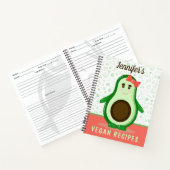 Douane Vegan Recipes, Cute Avocado Notitieboek (Binnen)