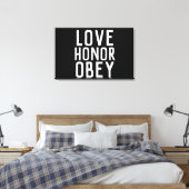 DOUANE WEDDING GIFT WORD ART STRETCHED CANVAS AFDRUK (Insitu (Slaapkamer))