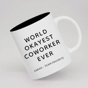 Douane Wereld Okayste Collega Mok Cadeau voor Haar
