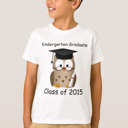 Douane Wise Owl Kindergarten Afstuderen Kinder Shi T-shirt (Voorkant)