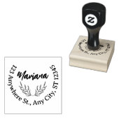Douane Zakelijk Adres Stempel – Schoon Rond Design (Gestempeld)
