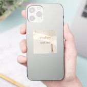Douane Zei Ja Trouwdag Ronde Sticker (Telefoon)