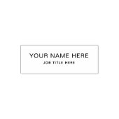 Douane zelfinkende stempel – naam en functie (Design)