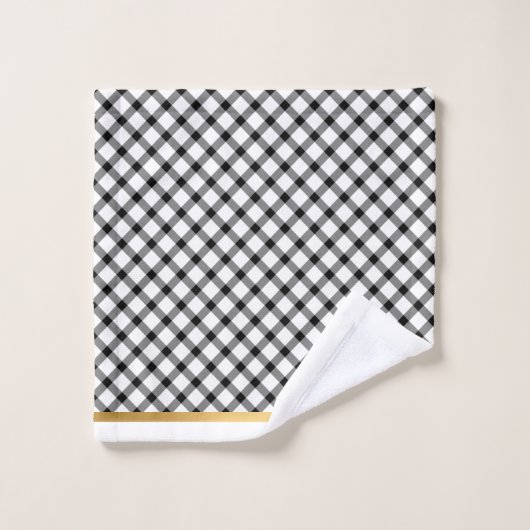 DOUANE ZWARTE WITTE GOUD CONTROLEERT BATHROOM TOWE BAD HANDDOEK (Wasdoekje)