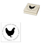 Douaneadres rubberzegel, Kippen Rubberstempel (Gestempeld)