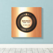DOUANEAFDRUKDIJMEDAL Bronze Champion EDITABLE Canvas Afdruk (Insitu (Houten vloer))