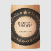 DOUANEAFDRUKDIJMEDAL Bronze Champion EDITABLE Golfhanddoek (Voorkant)