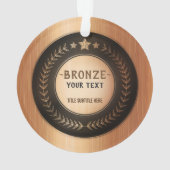 DOUANEAFDRUKDIJMEDAL Bronze Champion EDITABLE Ornament (achterkant)