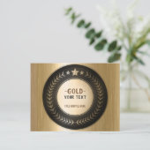 DOUANEAFDRUKDIJMEDAL Gold #1 VOEG UW LOGO UIT Briefkaart (Staand voorkant)