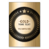 DOUANEAFDRUKDIJMEDAL Gold #1 VOEG UW LOGO UIT Kaart (Voorkant)