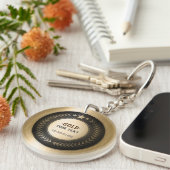 DOUANEAFDRUKDIJMEDAL Gold #1 VOEG UW LOGO UIT Sleutelhanger (Voorkant Rechts)