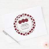 Douaneappel klassieke ronde sticker (Envelop)
