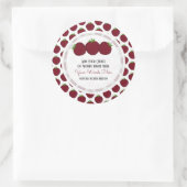 Douaneappel klassieke ronde sticker (Tas)
