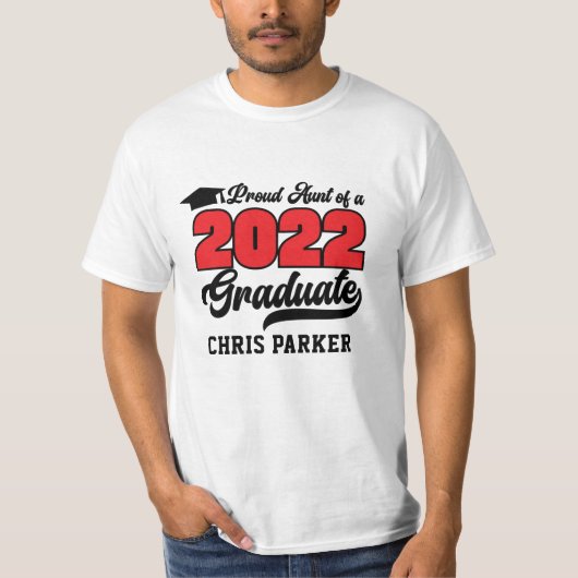 DOUANEBEDRAG VAN EEN Afstuderen T-shirt van 2022 (Voorkant)