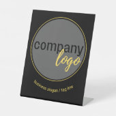 DOUANEBEDRIJF LOGO EN SLOGANSE BEDRIJFSTAK RECLAMEBORD MET VOETSTUK (Voorkant)