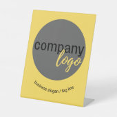 DOUANEBEDRIJF LOGO EN SLOGANSE BEDRIJFSTAK RECLAMEBORD MET VOETSTUK (Voorkant)