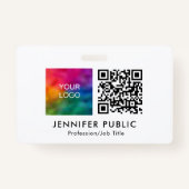 Douanebedrijf Logo hier QR Code Sjabloon Badge (Voorkant)